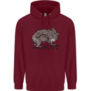 Wombutt Funny Wombat Childrens Kids Hoodie Maroon