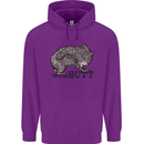 Wombutt Funny Wombat Childrens Kids Hoodie Purple