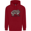 Wombutt Funny Wombat Childrens Kids Hoodie Red