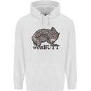 Wombutt Funny Wombat Childrens Kids Hoodie White