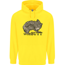 Wombutt Funny Wombat Childrens Kids Hoodie Yellow