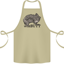Wombutt Funny Wombat Cotton Apron 100% Organic Khaki