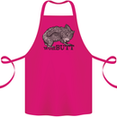 Wombutt Funny Wombat Cotton Apron 100% Organic Pink