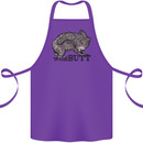 Wombutt Funny Wombat Cotton Apron 100% Organic Purple