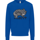 Wombutt Funny Wombat Kids Sweatshirt Jumper Royal Blue
