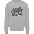 Wombutt Funny Wombat Kids Sweatshirt Jumper Sports Grey