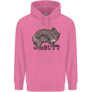 Wombutt Funny Wombat Mens 80% Cotton Hoodie Azelea