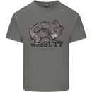 Wombutt Funny Wombat Mens Cotton T-Shirt Tee Top Charcoal