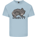 Wombutt Funny Wombat Mens Cotton T-Shirt Tee Top Light Blue