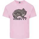 Wombutt Funny Wombat Mens Cotton T-Shirt Tee Top Light Pink