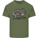 Wombutt Funny Wombat Mens Cotton T-Shirt Tee Top Military Green