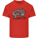 Wombutt Funny Wombat Mens Cotton T-Shirt Tee Top Red
