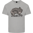 Wombutt Funny Wombat Mens Cotton T-Shirt Tee Top Sports Grey