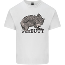 Wombutt Funny Wombat Mens Cotton T-Shirt Tee Top White