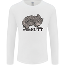 Wombutt Funny Wombat Mens Long Sleeve T-Shirt White