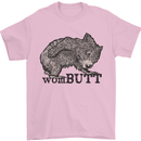 Wombutt Funny Wombat Mens T-Shirt 100% Cotton Light Pink