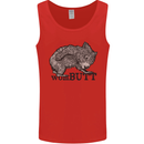 Wombutt Funny Wombat Mens Vest Tank Top Red
