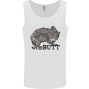 Wombutt Funny Wombat Mens Vest Tank Top White