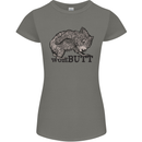 Wombutt Funny Wombat Womens Petite Cut T-Shirt Charcoal