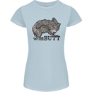 Wombutt Funny Wombat Womens Petite Cut T-Shirt Light Blue