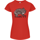 Wombutt Funny Wombat Womens Petite Cut T-Shirt Red