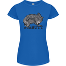 Wombutt Funny Wombat Womens Petite Cut T-Shirt Royal Blue