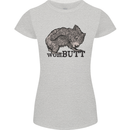 Wombutt Funny Wombat Womens Petite Cut T-Shirt Sports Grey