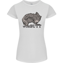 Wombutt Funny Wombat Womens Petite Cut T-Shirt White