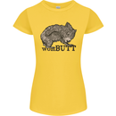 Wombutt Funny Wombat Womens Petite Cut T-Shirt Yellow