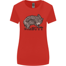 Wombutt Funny Wombat Womens Wider Cut T-Shirt Red