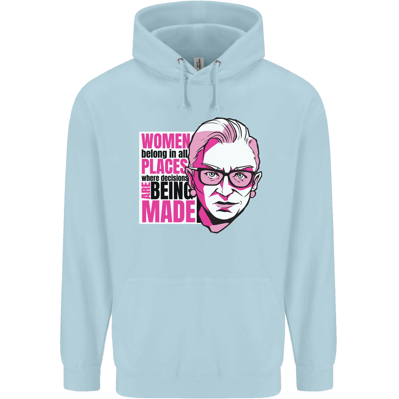 Women Empowerment Feminism Feminist Childrens Kids Hoodie Light Blue