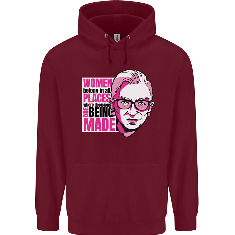 Women Empowerment Feminism Feminist Childrens Kids Hoodie Maroon