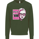 Women Empowerment Feminism Feminist Kids Sweatshirt Jumper Forest Green