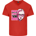 Women Empowerment Feminism Feminist Mens V-Neck Cotton T-Shirt Red