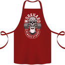 Work Hard Gym Training Top Workout Weights Cotton Apron 100% Organic Maroon
