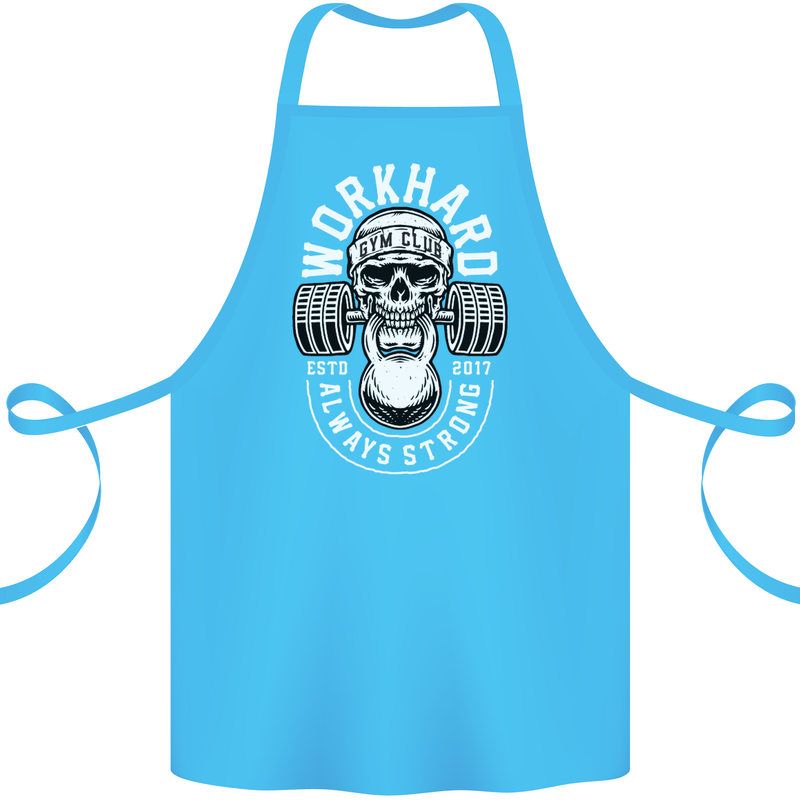 Work Hard Gym Training Top Workout Weights Cotton Apron 100% Organic Turquoise