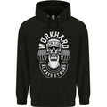 Work Hard Gym Training Top Workout Weights Mens 80% Cotton Hoodie Black