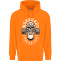 Work Hard Gym Training Top Workout Weights Mens 80% Cotton Hoodie Orange