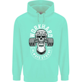 Work Hard Gym Training Top Workout Weights Mens 80% Cotton Hoodie Peppermint