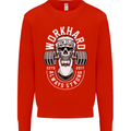 Work Hard Gym Training Top Workout Weights Mens Sweatshirt Jumper Bright Red