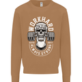 Work Hard Gym Training Top Workout Weights Mens Sweatshirt Jumper Caramel Latte