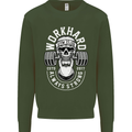 Work Hard Gym Training Top Workout Weights Mens Sweatshirt Jumper Forest Green