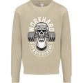 Work Hard Gym Training Top Workout Weights Mens Sweatshirt Jumper Sand