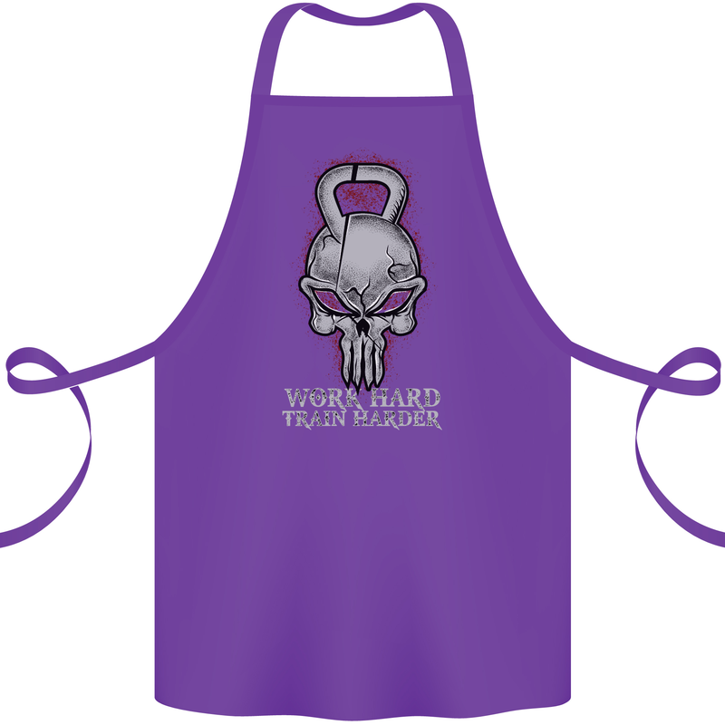 Work Hard Train Harder Training Top Workout Cotton Apron 100% Organic Purple