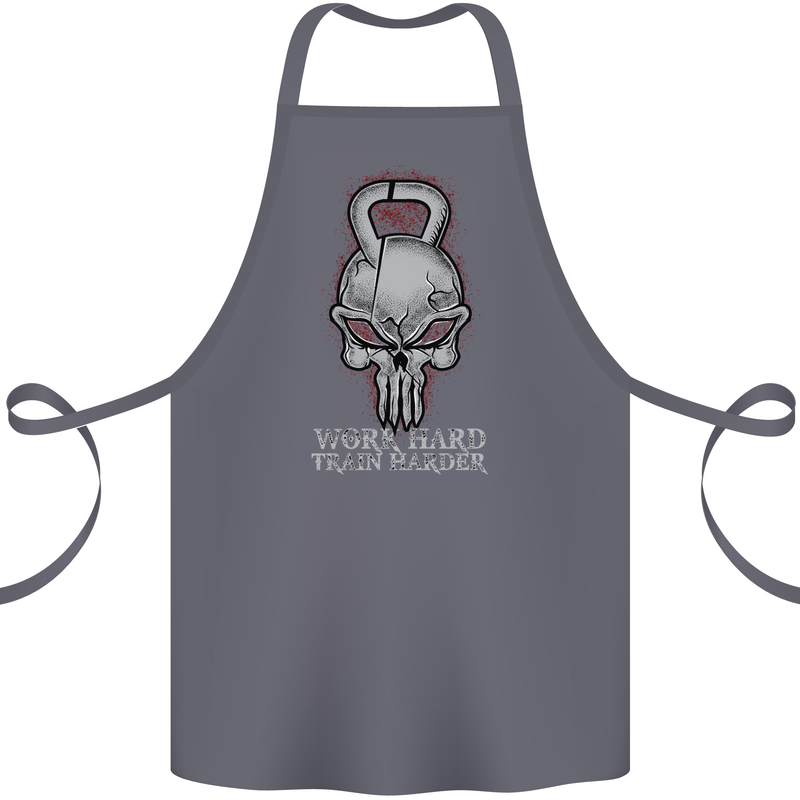 Work Hard Train Harder Training Top Workout Cotton Apron 100% Organic Steel