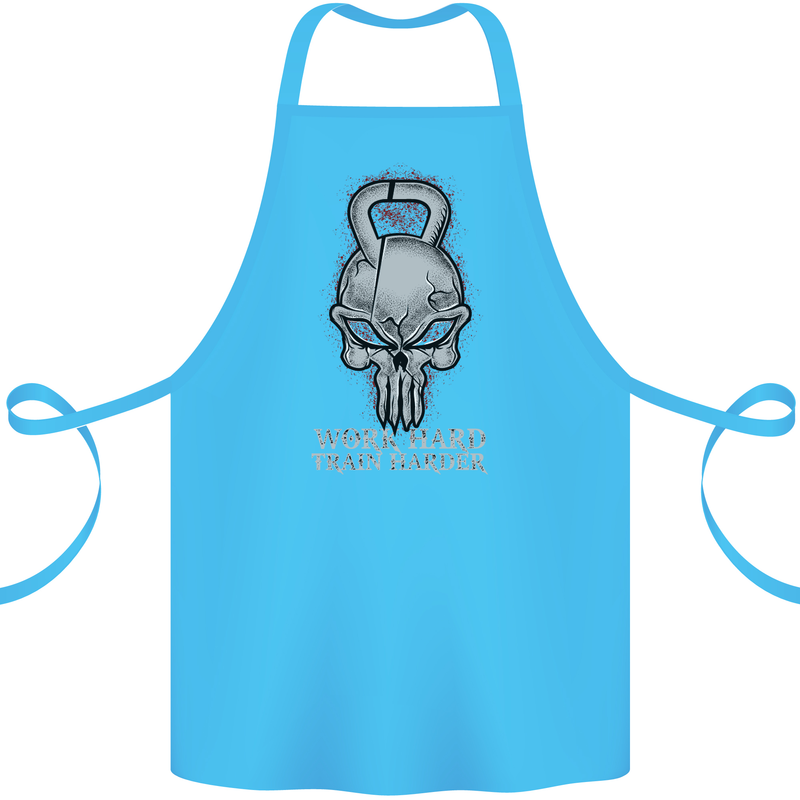Work Hard Train Harder Training Top Workout Cotton Apron 100% Organic Turquoise