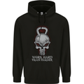 Work Hard Train Harder Training Top Workout Mens 80% Cotton Hoodie Black