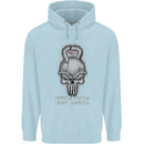 Work Hard Train Harder Training Top Workout Mens 80% Cotton Hoodie Light Blue