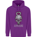 Work Hard Train Harder Training Top Workout Mens 80% Cotton Hoodie Purple