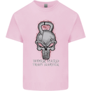 Work Hard Train Harder Training Top Workout Mens Cotton T-Shirt Tee Top Light Pink